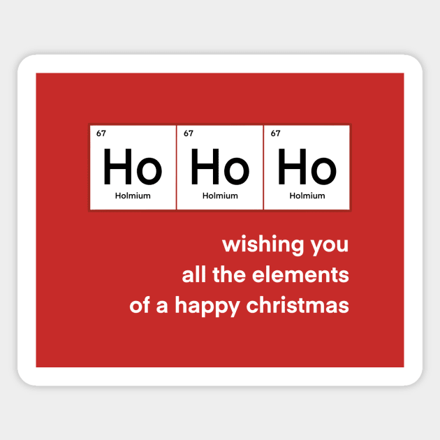 Ho Ho Ho Christmas Chemistry funny Sticker by alfrescotree